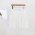 thumbnail image 2 of High Waisted Shorts Women Denim New Women's Plus Size Shorts Summer Elastic Waist Casual Shorts Soft Breathable Loose Home Daily Bottoms with Pockets White 4XL, 2 of 6