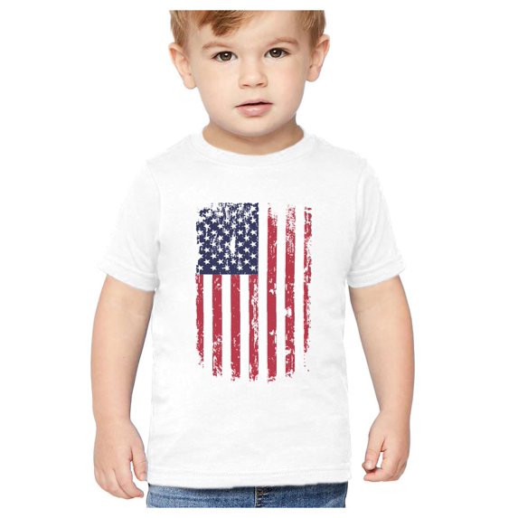 Tstars Boys Unisex 4th of July Shirts for Boy Kids USA Vintage Flag 4th of July American Flag Independence Day Patriotic USA Gifts Fourth of July Toddler Kids T Shirt