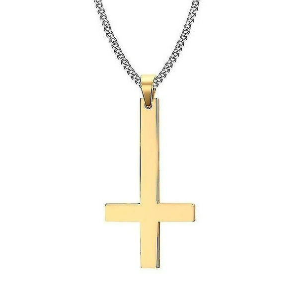 Upside down deals cross pendant gold