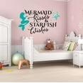 thumbnail image 3 of Mermaid Kisses And Starfish Wishes Mermaids Vibes Seahorse Statfish Princess Fish Starfish Queen Sweet Dreams Bedtime Unicorn Lovely Dream Holiday Decorating Wall Decal Sticker - Size: 30 In X 18 In, 3 of 5