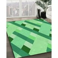 thumbnail image 3 of Ahgly Company Tapis d'Intérieur Lavables en Machine, Ronds, Transitionnels, Verts, 7' Ronds, 3 of 7