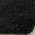 thumbnail image 4 of SAFAVIEH New Orleans Darius Solid Polyester Shag Area Rug, Black, 4' x 6', 4 of 6