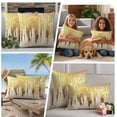 thumbnail image 5 of Abstract Gold Outdoor Pillow Covers, Waterproof Decorative Throw Pillowcases Set of 2, Modern Brush Luxury Strokes Artwork Couch Cushion Cases with Zipper for Outside Patio Garden Sofa 18"x18", 5 of 9