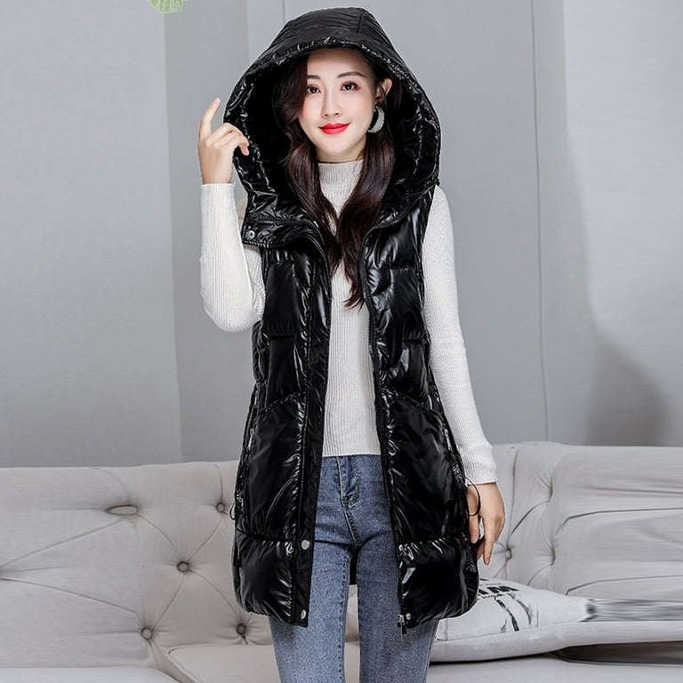 Ladies hooded vest sales