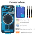 thumbnail image 4 of Back Glass Replacement for iPhone 14 ( 6.1- inch, ModelsA264A2632 / A2634) with Pre- InstalledAdhesive Plate /Camera Frame / Lens / Repair Tool Kit（Starlight）, 4 of 4