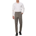 thumbnail image 2 of INSPIRE CHIC Plaid Pants for Men's Contrasting Colors Plaids Pattern Business Trousers, 2 of 4