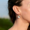 thumbnail image 6 of harmtty 1 Pair Dangle Earrings Uneven Plating Metal Round Sheet Hook Earrings for Banquet Party Wedding Prom, 6 of 7