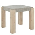 thumbnail image 4 of SAFAVIEH Coromio Modern End Table, Light Grey/Natural (21.1 in. W x 21.1 in. D x 19.7 in. H), 4 of 8