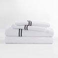 thumbnail image 4 of Noble Linen's 4 Piece Sheet Set with Stripe Embroidery, 4 of 4