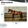 thumbnail image 4 of Stupell Industries French Country Chocolate Stag Saddled in Pasture Canvas Art, 36 x 24, by Petals Prints Design, 4 of 8