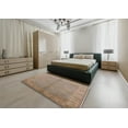 thumbnail image 4 of Ahgly Company Tapis d'Intérieur Rond Milieu du Siècle Moderne Brun Amande Foncé Oriental, 5' Rond, 4 of 6