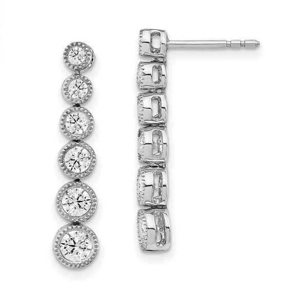 Auriga Mother's Day Gift 14K White Gold 1 carat Lab Grown Diamond VS/D-F Dangle Earring for Women