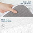thumbnail image 6 of Walensee Shag Bath Rug, Non Slip Bath Mat for Bathroom, 16"x24", White, Machine Wash, 6 of 9
