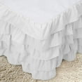 thumbnail image 2 of Mocassi Multi-Ruffle Bed Skirt, Wrinkle and Stain Resistant, 1500 Thread Count, 15 inch Drop, Twin, Snowy White, 2 of 5