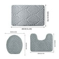 thumbnail image 3 of TACILIP Bathroom Rugs, Comfortable Velvet Entrance Door Mat Three Piece Set Bathroom Slip Mat Bathroom Slip Mat, Men Gifts, 3 of 5