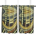 thumbnail image 5 of Abstract Texture Golden Small Curtain Rod Pocket Short Curtains Half Drapes Partition Cabinet Door Window Curtains Home Decor, 5 of 6