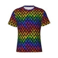 thumbnail image 4 of Vsdgher Dragon Scales Print Men's Dry Fit Mesh Athletic Shirts Moisture Wicking Tennis T-Shirt Tops, 4 of 9