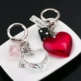 thumbnail image 7 of Korea Y2K Red Heart Shaped Fashion Dice Glass Crystal Keychain Phone Valentine's Day Gifts Backpack Keyring Accessories, 7 of 7