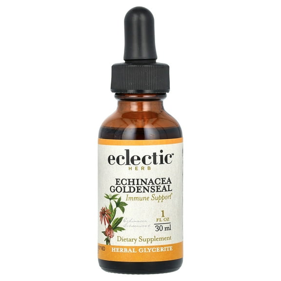 Eclectic Institute - Echinacea Goldenseal Alcohol Free Glycerite with Vitamin C Orange - 1 fl. oz.