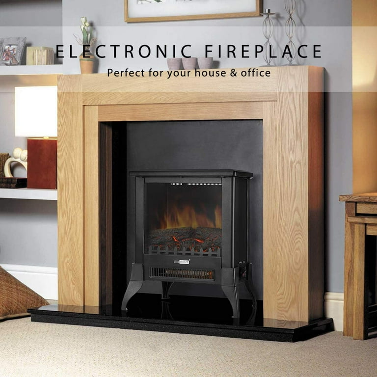 VIVOHOME 17 Inch Height Freestanding Electric Fireplace Stove Heater with  Realistic 3D Dancing Flame Effect, Overheat Protection, CSA Certified,  Black - Walmart.com