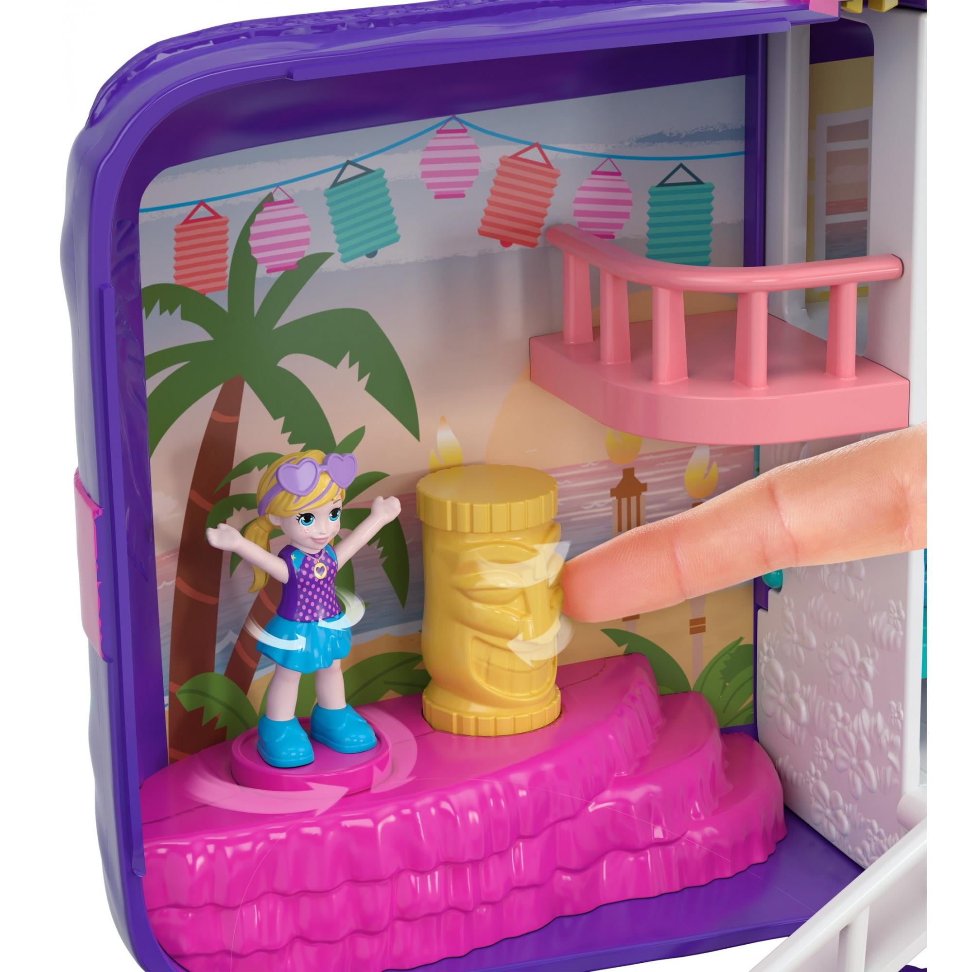 Polly Pocket Hidden Places Beach Vibes Backpack Compact with 2