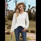 thumbnail image 5 of Camisas de Larga para Mujer, Cuello Redondo, Túnicas Informales Holgadas, Blusas Elegantes para el Trabajo, Ropa de Moda de Otoño 2025 S, 5 of 10