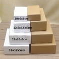 thumbnail image 3 of 5pcs large gifts wrapping box small size vintage kraft white paper candy boxes gifts Package box home party suppiles 4x4x2.5cm white window, 3 of 5