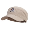 thumbnail image 2 of Barber Man Embroidered Garment Washed Adjustable Army Cap - Khaki OSFM, 2 of 5