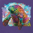 thumbnail image 6 of Wild Bobby Rainbow Painted Manatee Dean Russo Design Animal Lover Women Slim Fit Junior Tee, Purple Rush, Medium, 6 of 6