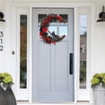 thumbnail image 4 of Halloween Skeleton Wreath, 13.78*16.93 Inch for Front Door with Artificial Roses, Garland Creepy Decor for Home, Party Ghost House Decoration Props Halloween Wreath, 4 of 8
