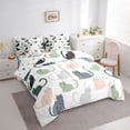 thumbnail image 3 of jejeloiu Colorful Cartoon Cat 7-Piece Twin Bedding Sets,Kawaii Animals Lover Bedding Comforter Set For Girls Women Reversible, 3 of 8
