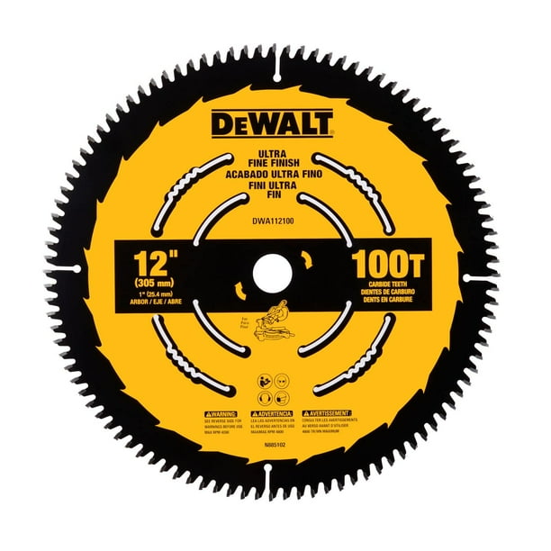 Hoja de sierra ingletadora DEWALT DWA112100, 30 cm, 100 T, acabado fino
