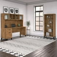 thumbnail image 7 of Somerset 72W Desk with Hutch and Bookcase in Fresh Walnut - Engineered Wood, 7 of 7