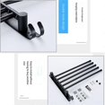 thumbnail image 3 of Bath Towel Rack Swivel Towel Rack Bathroom Swing Arm Towel Bar Wall Mounted Clothes Hanger 5 Strokes, 3 of 5
