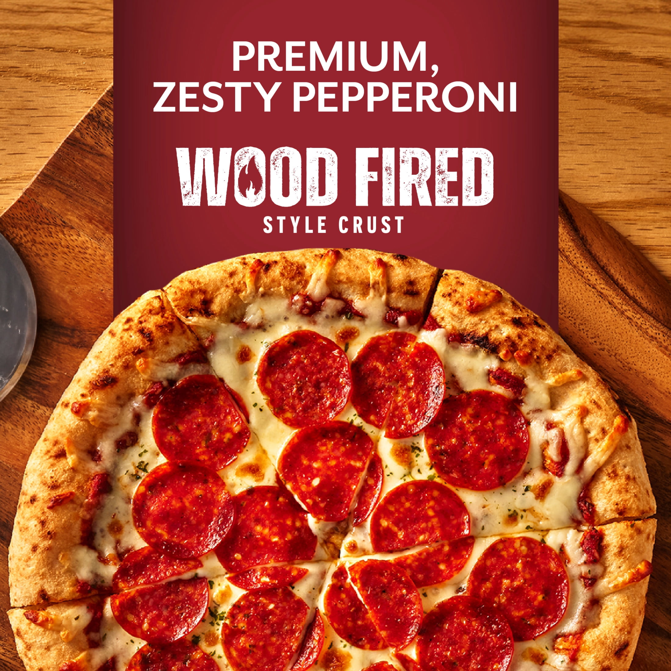 DiGiorno Frozen Pizza, Wood Fired Style Crust, Premium Pepperoni Pizza, 15.7 oz (Frozen)
