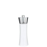 Zassenhaus Augsburg Pepper Grinder Mill, 7-Inch, Gloss White with Stainless Steel
