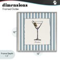 thumbnail image 4 of Stupell Industries Contemporary Martini Summer Stripes Gray Framed Giclee Art, 12 x 12, by Susan Jill, 4 of 8