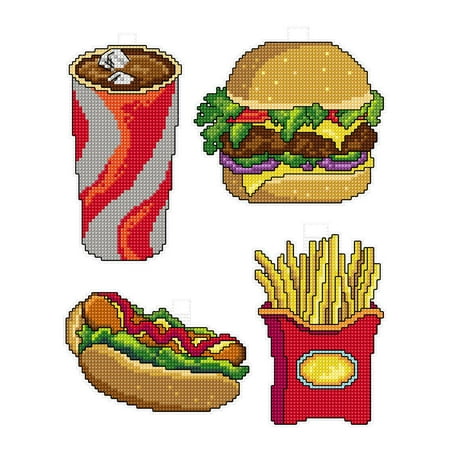 UPC: 4779055670235 | Fast Food 113CS Counted Cross-Stitch Kit