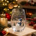 thumbnail image 7 of Christmas Glasses, Stemless Drinking Glass Cups for Xmas Birthday Party Home Kitchen Tabletop Holiday Decor, 7 of 7