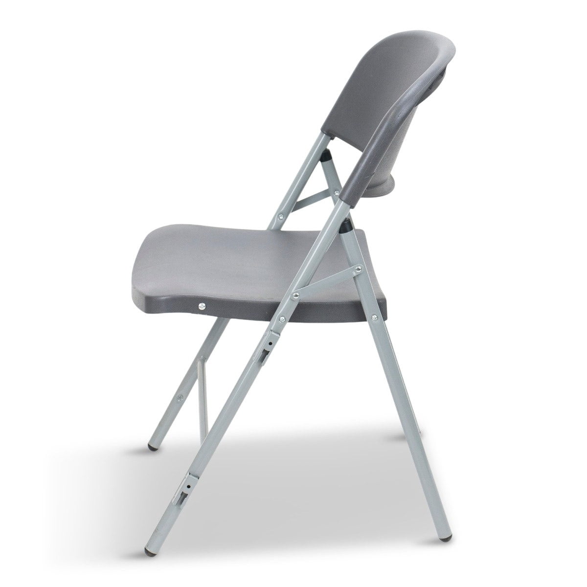 Titan Series Non-Stacking Plastic Folding Chair - Dark Gray