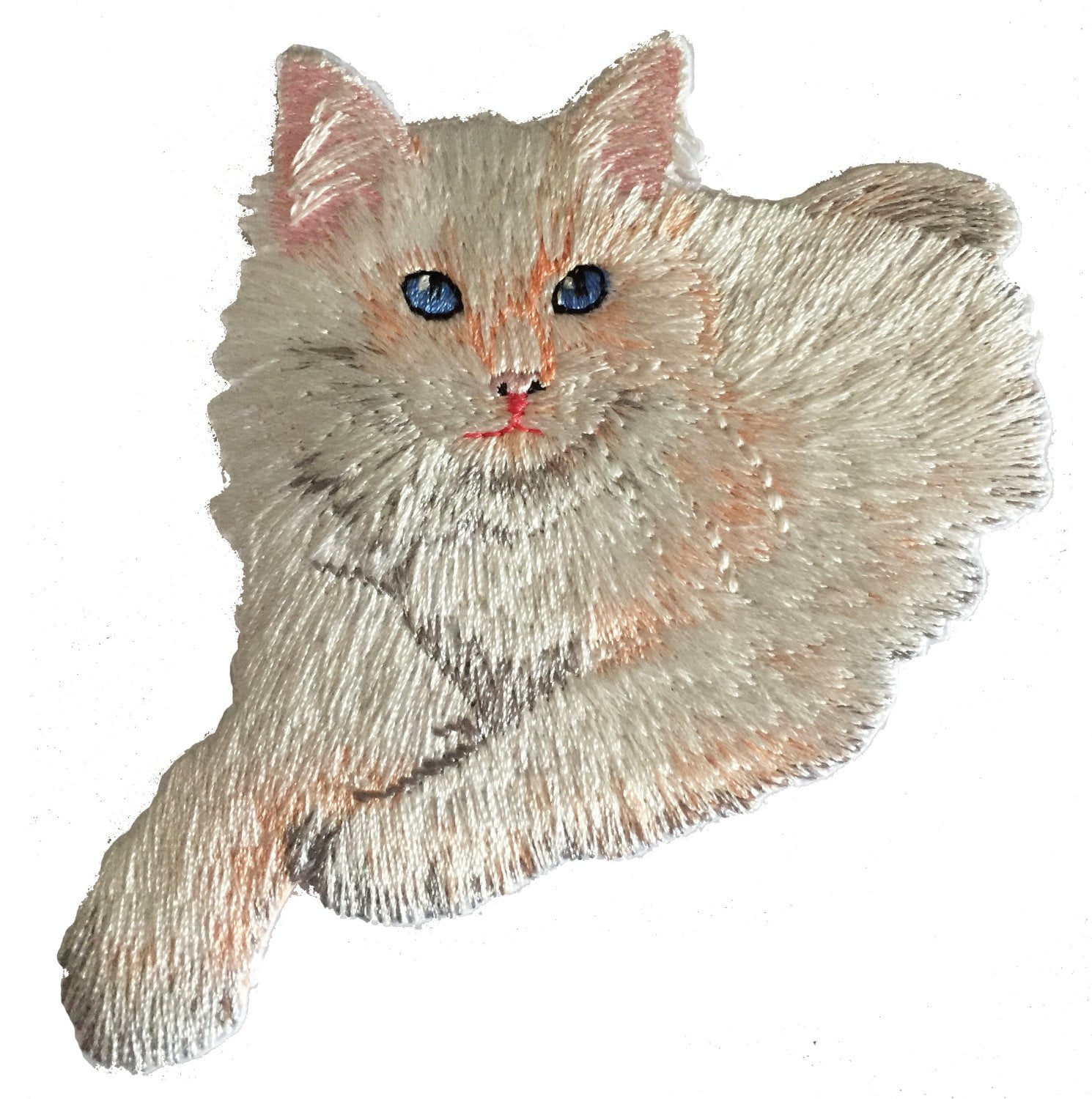 Ragamuffin Cat w// Flowers Embroidery Patch