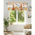 thumbnail image 5 of Orange Gnome Fall Thanksgiving Kitchen Valances for Windows Pumpkin Leaf Valance Curtains&nbsp; for Kitchen /Living Room/Bedroom/ Bathroom Decor, 54"x18 " ,Rod Pocket 1 Panel, White, 5 of 7
