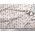 thumbnail image 2 of Soimoi Red polyester Crepe Fabric Arrow,Heart & Eiffel Tower Architectural Printed Fabric 1 Yard 52 Inch Wide, 2 of 3