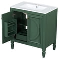 thumbnail image 5 of 30-Inch Freestanding Bathroom Vanity, Ceramic Basin, Painted MDF, Adjustable Shelf / Vintage Appeal, Dust-Free Storage, 5 of 6
