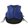 thumbnail image 2 of Kids Equestrian Vest, Foam Padded Horse Riding Protective Gear Body Protector Blue Adjustable Comfortable Equestrian Safety Vest, 2 of 7