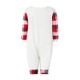 thumbnail image 4 of Ensemble de Pyjama 2 Pcs en Coton à Manches à Carreaux Imprimé Lettre Décontracté pour Famille, 4 of 9