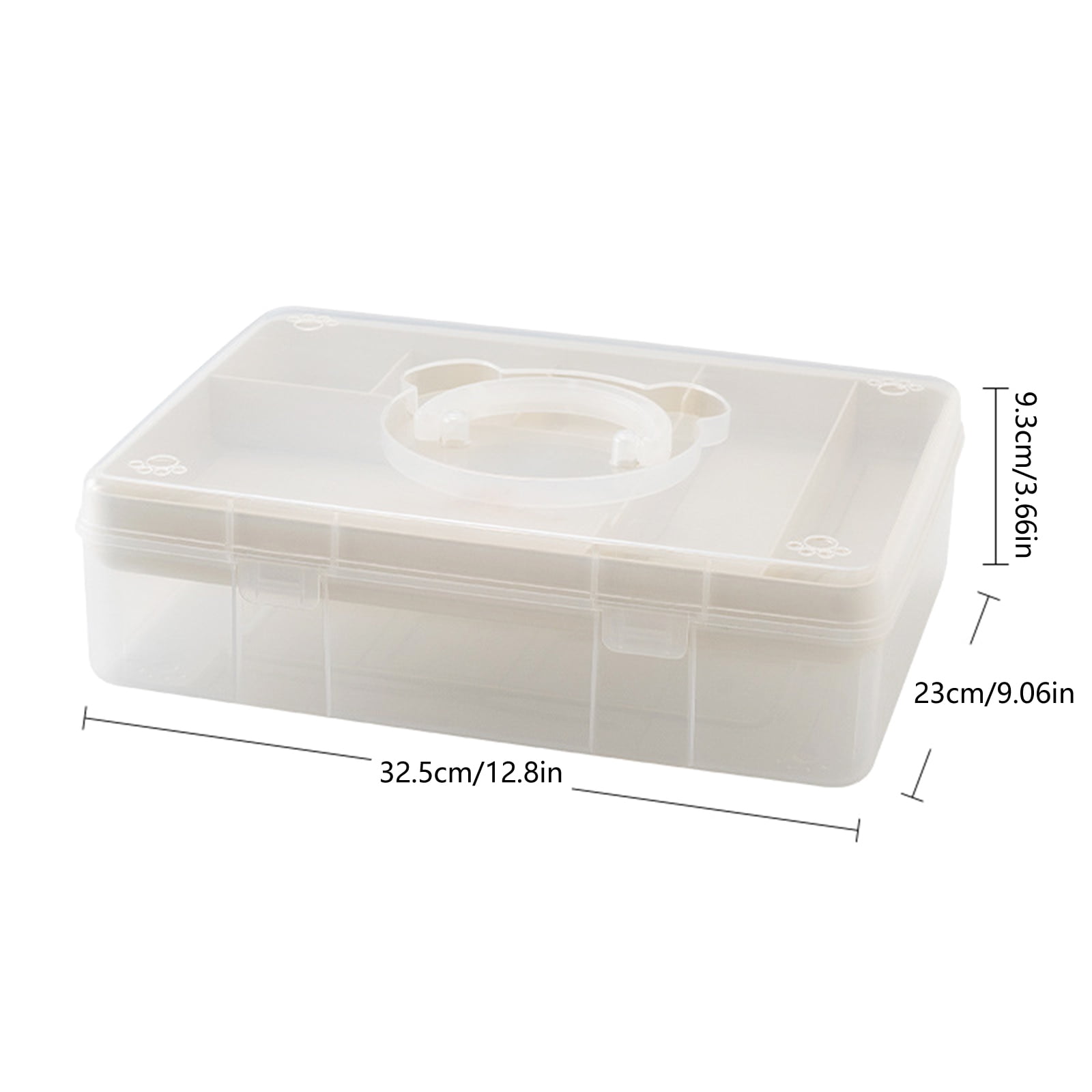Clear Plastic Project Case Organiser Storage Box Stackable Storage Container for Stationery Scrapbooking Craft Supplies
