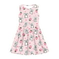thumbnail image 3 of FOR U DESIGNS 9-10T Kids Girls Sleeveless Sundress Koala Strawberry A Line Dress Sunflower Casual Short Playwears Heart High Waistline Beach Summer Dresses for Teens, 3 of 6