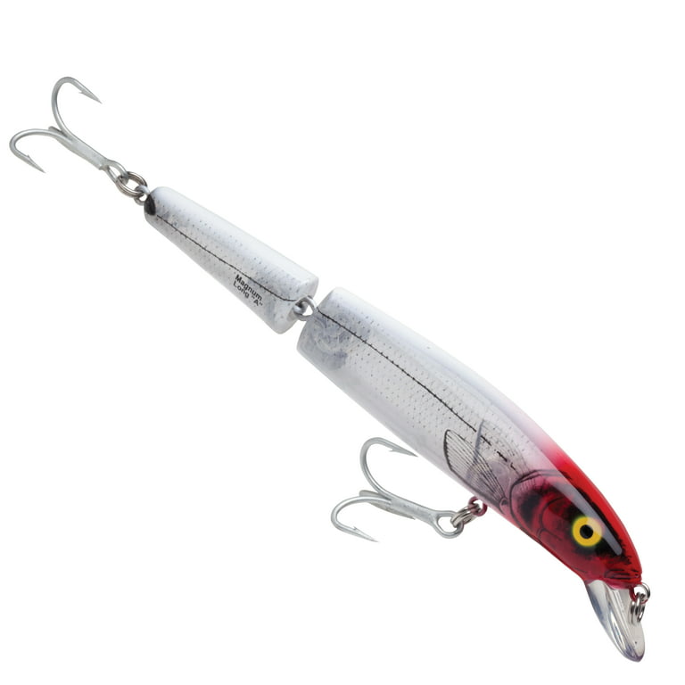 Bomber Heavy Duty Jointed Long A Crankbait 6 Silver Flash Red Head 1 oz. 