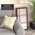 thumbnail image 3 of Red Lantern 3 ft. Short Double Cross Shoji Screen - Rosewood - 6 Panels, 3 of 6
